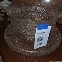 bowl nested on platter showing overall matching pattern