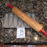 Top view showing corn cavity detail and rolling pin