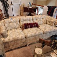 Front view of sofa with included pillows