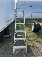 Ladder configured as stepladder front view