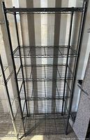 Full front view of assembled 6-shelf wire unit