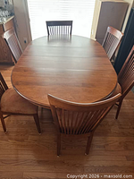 overview of table with chairs surrounding