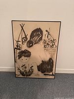 Front view of framed artwork