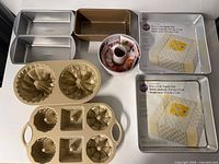 Group shot of all eight bakeware items