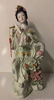 Front view of porcelain figurine showing full detail