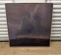Full view of framed canvas artwork