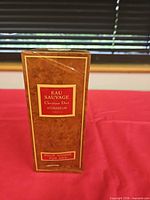 Front of sealed Eau Sauvage box showing label