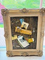 Full view of framed oil painting