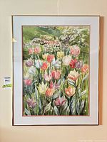 Framed watercolor painting signed Patricia White