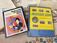 Closed Scott and Ambassador stamp albums