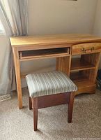 desk front and stool