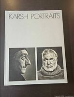 Front cover of Karsh Portraits book showing dust jacket