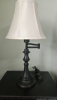 Full view of lamp with shade