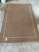Full view of entire rug showing pattern and border