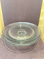 All three clear glass pieces stacked together