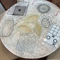 all nine serveware items displayed on tabletop