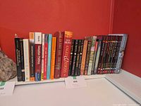Full shelf view of all books in lot