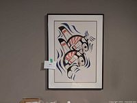 Full view of framed Ben Houstie print on wall