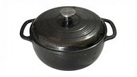 Dutch oven with lid, top perspective