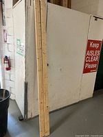 Full view of both 2x4 studs leaning vertically