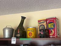 Group view of all six items on shelf