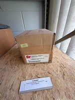 Front view of boxed Federal Signal MSBMT-SB mounting kit with label visible