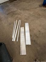 Aluminum tool mounting rails grouped by length