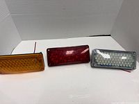Overview of three Welden LED lights amber, red, clear