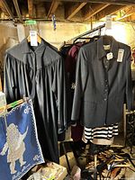 Full view of garment rack with clothing hanging (clothing not included)