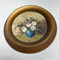 frontal view showing full painting and wooden frame