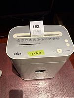 Top view showing entire Ativa CX10W shredder with media slots and bin window
