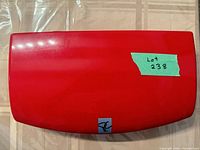 Closed red President's Choice hard case