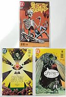 Front view of all three bagged comics