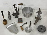 Full group shot of all vintage kitchen items