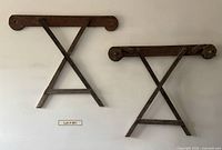 Both stretcher frame sections mounted on wall
