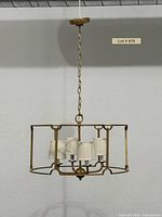 Full view hanging chandelier on chain