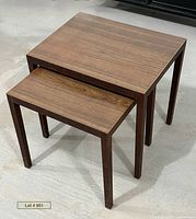 Pair of nesting tables showing relative sizes