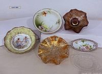 Group shot showing all six serving pieces