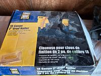 Power Fist brad nailer retail box with specifications