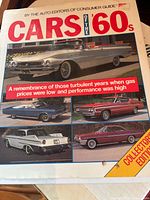 Front cover of Cars of the 60s collector’s edition hardcover