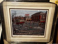 Framed print The Grand Union showing full frame, matting, glazing, shrink wrap