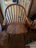 Single oak Windsor-style chair showing design and finish