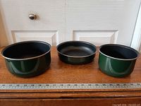 All three Tefal Ingenio pots side by side showing relative sizes