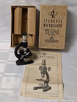 microscope with box and instructions overview