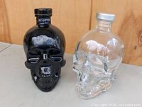 Front view of both skull bottles