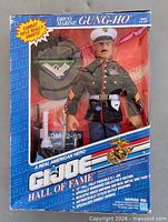 Front view of sealed G.I. Joe Hall of Fame Gung-Ho box showing figure and accessories