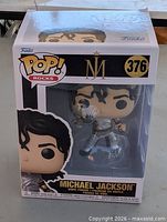Front view of boxed Michael Jackson Funko Pop #376