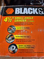 Box front showing brand, model, wheel size, 6.5 A motor spec and features