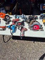 Full table view of all power tools