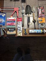 Overview of all items laid out on table